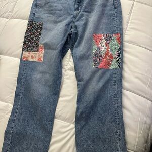 Ann Taylor Loft jeans with flower embroidery.   Size 14